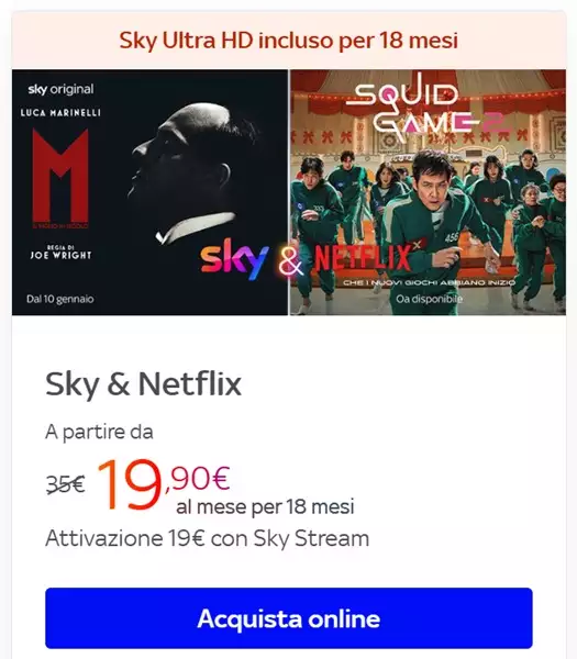 sky e netflix offerta