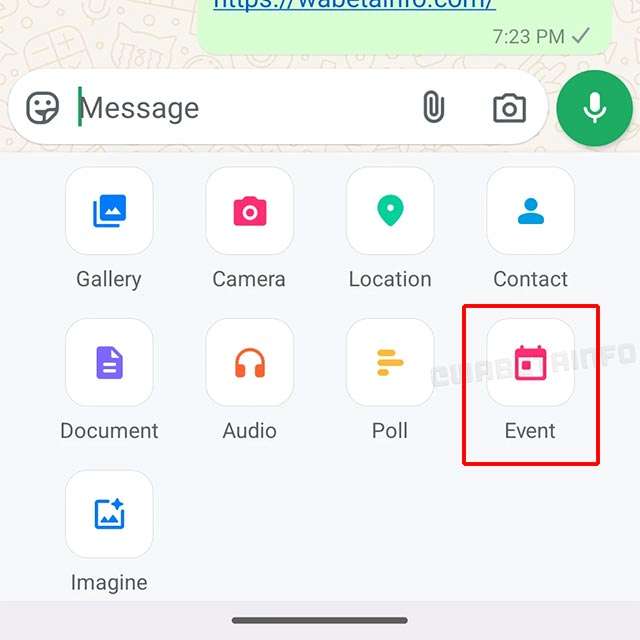 La nuova funzionalità per inserire gli eventi nelle chat di WhatsApp