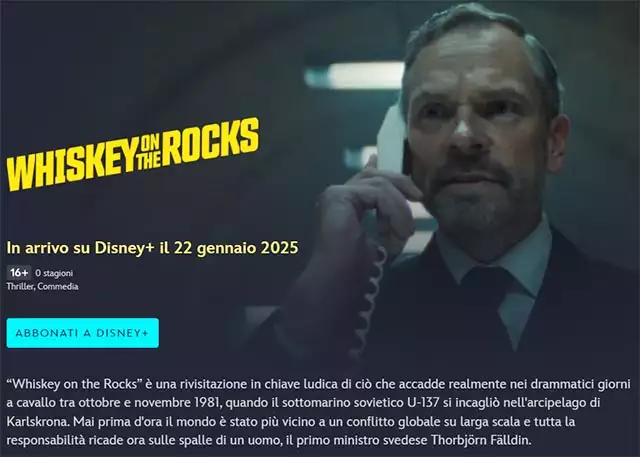 Whiskey on the Rocks in arrivo per lo streaming su Disney+