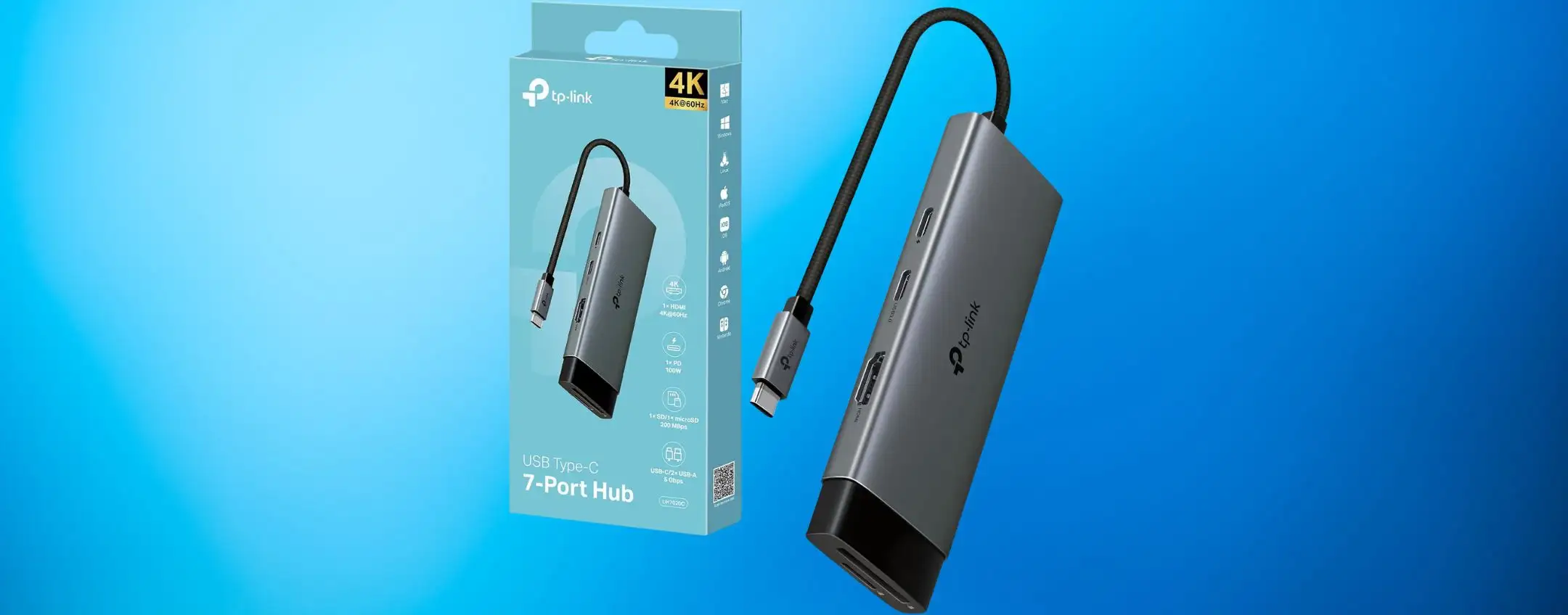 Hub USB-C 7-in-1 TP-Link: prezzo al minimo storico su Amazon