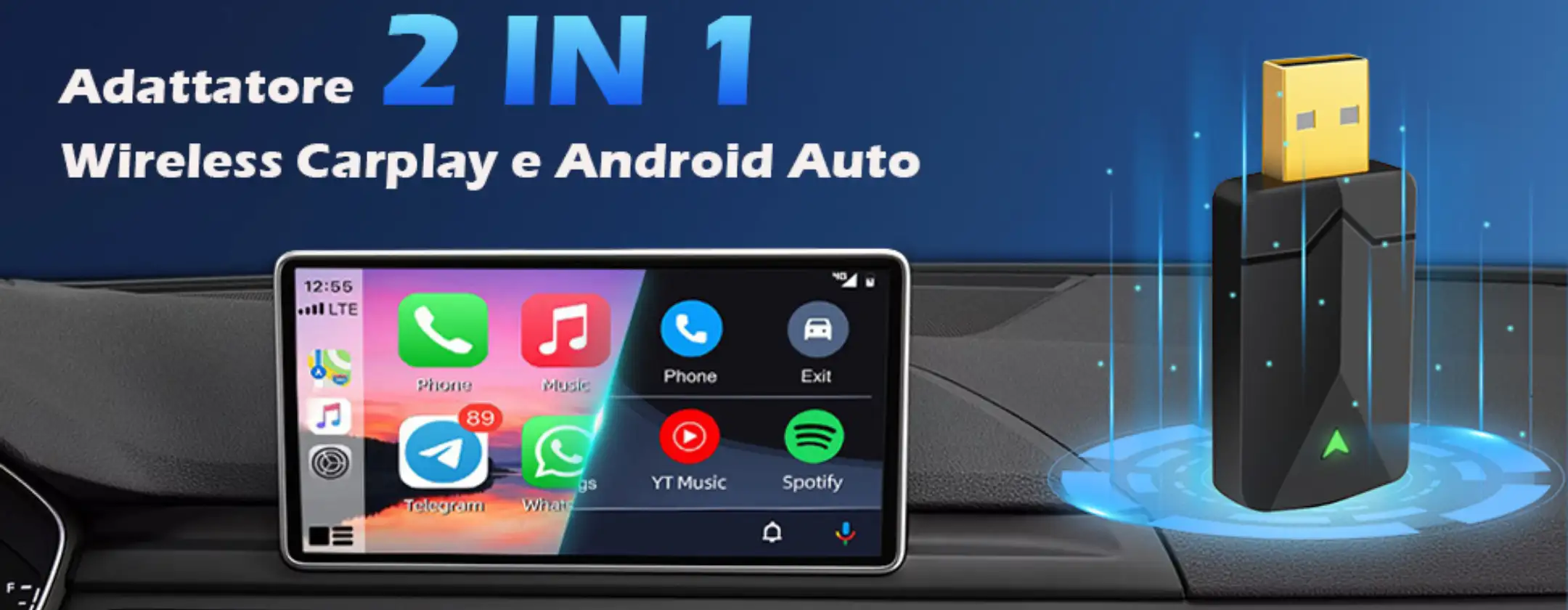 CarPlay e Android Auto diventano wireless con questo adattatore a metà prezzo