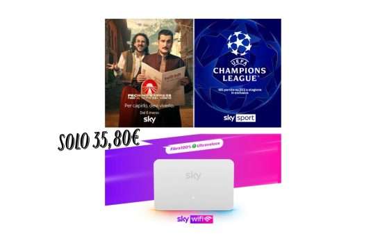 Connessione Ultraveloce e Sky Sport con Sky WiFi a soli 35,80€