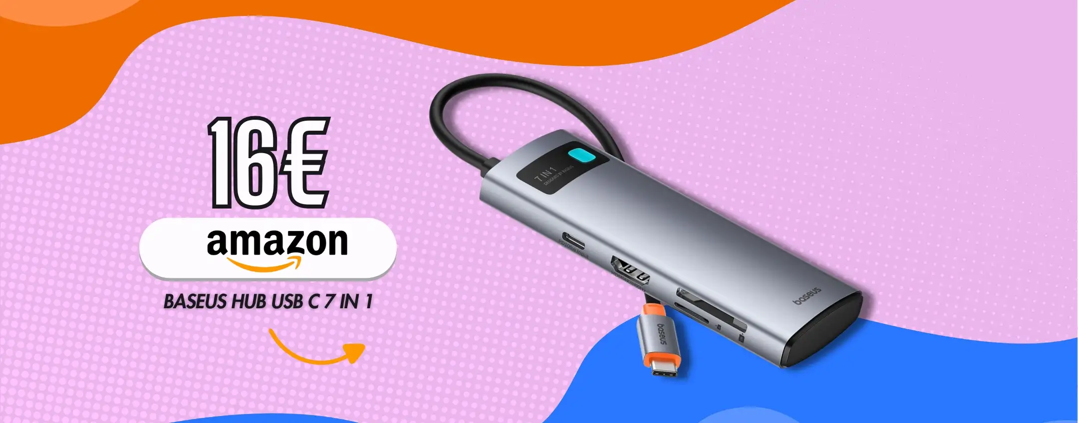 Hub USB C 7 in 1 che con 16€ ti salva dai guai: indispensabile (Amazon)