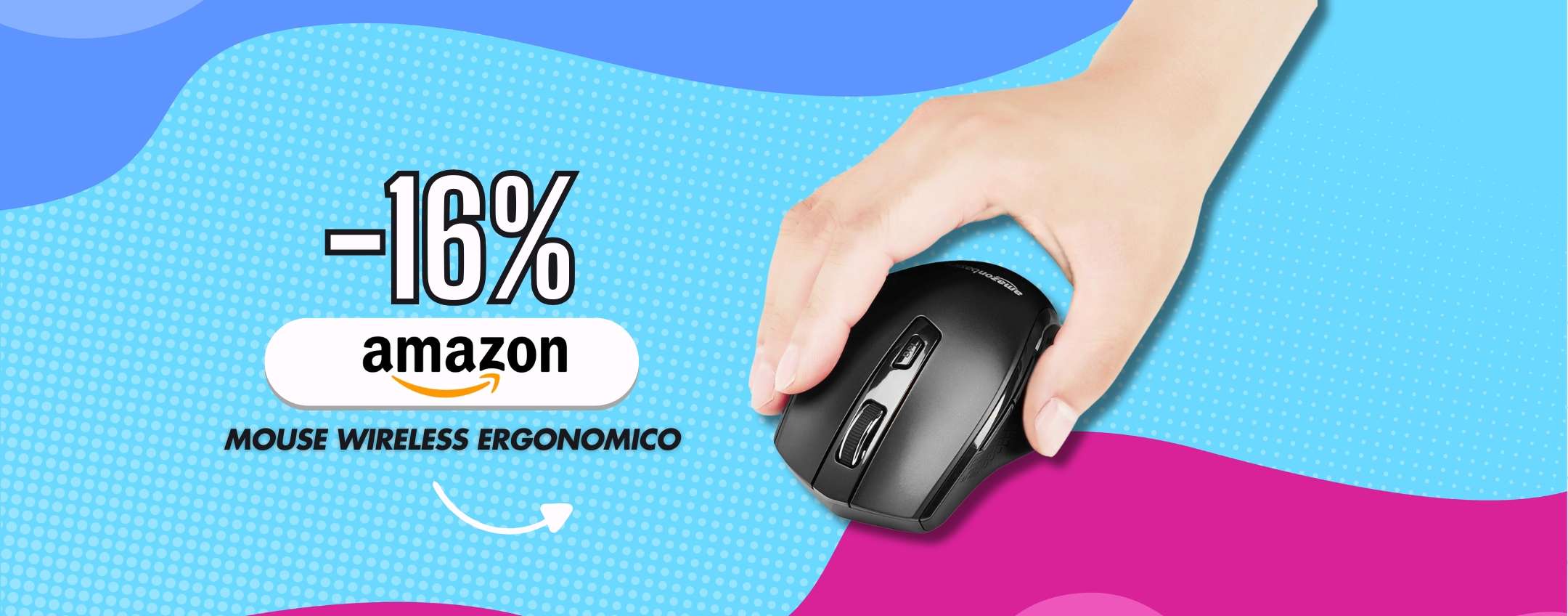 mouse wireless ed ergonomico