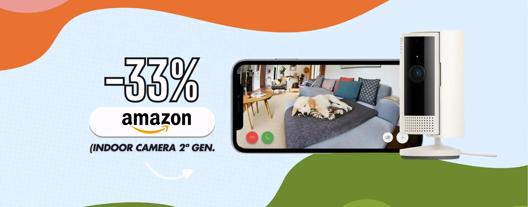 Indoor Camera 2ª gen per casa sicura ma anche per i tuoi animali (-33%)