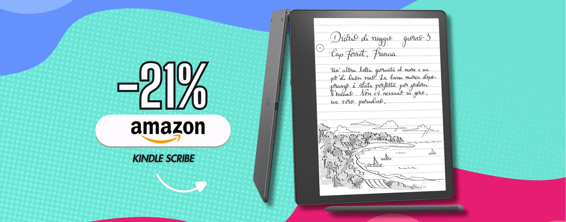 Con Kindle Scribe leggi e scrivi in digitale: il prezzo crolla su Amazon