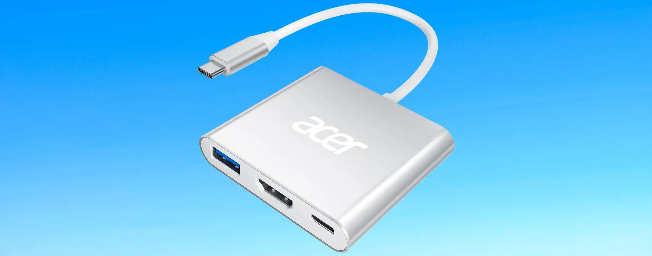 Adattatore USB-C 3-in-1 Acer in offerta lampo su Amazon