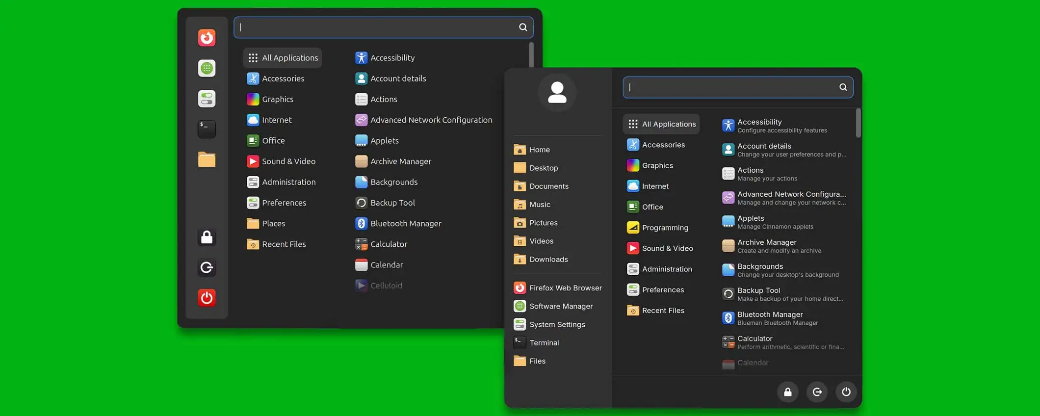 Linux Mint: gli sviluppatori ridisegnano il menu di Cinnamon