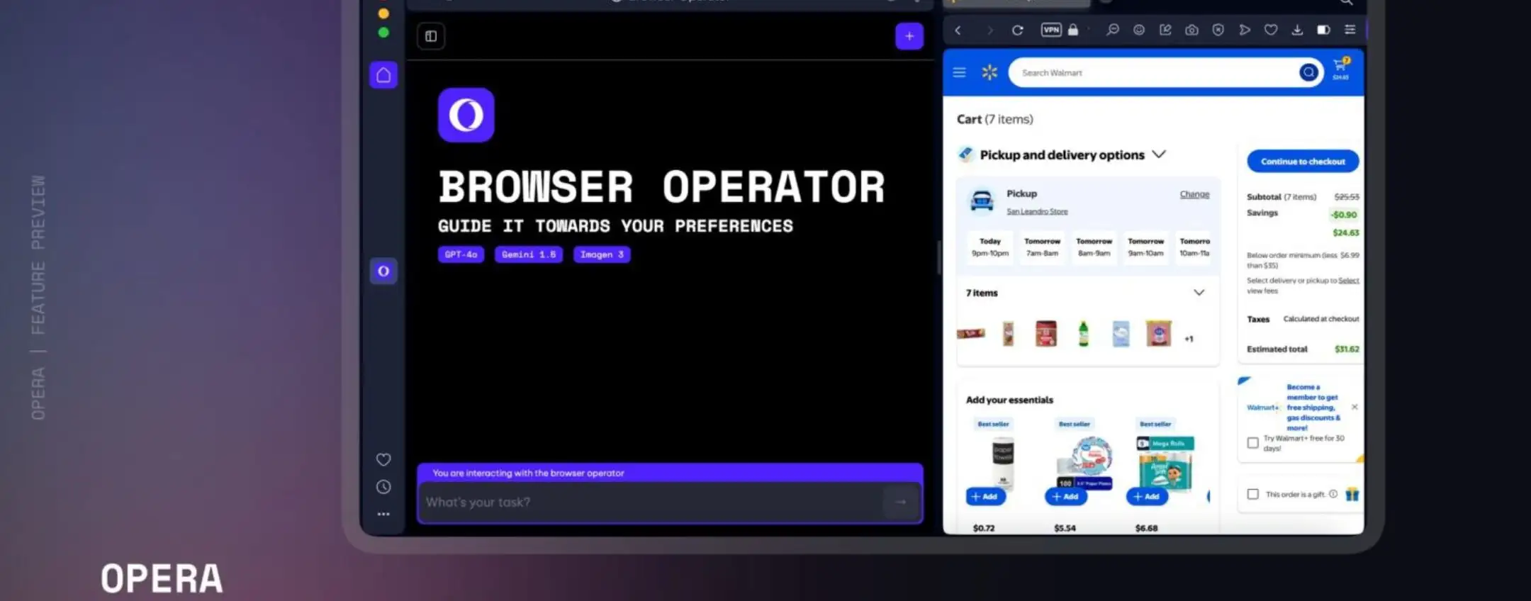 Opera lancia agente AI integrato nel browser: Operator